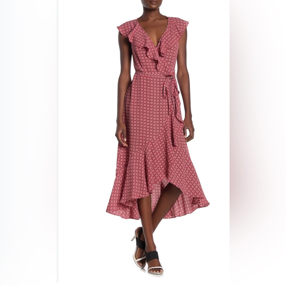 Max Studio Geometric Print High Low Dress